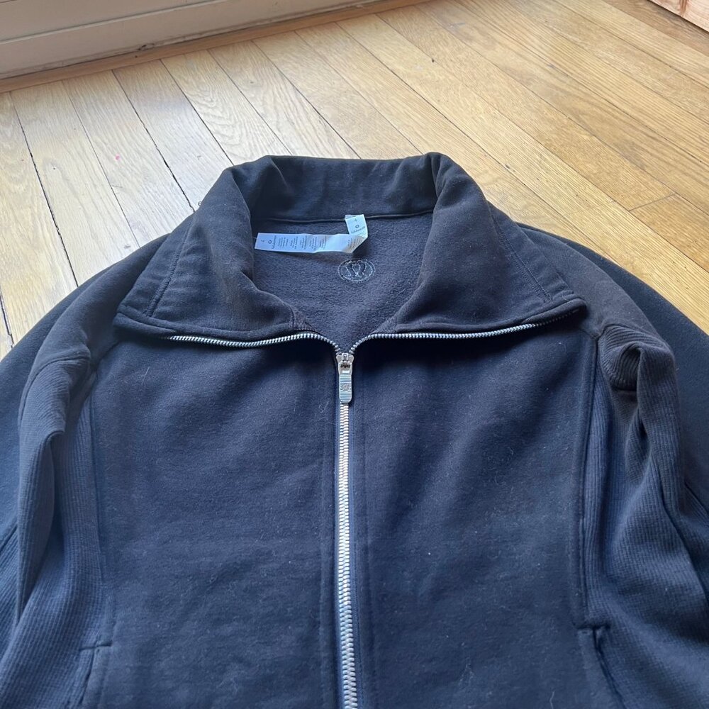 Lululemon size 4 Athleisure Sport Black Funnel Neck Full Zip Radiant Jacket II - Picture 6 of 16